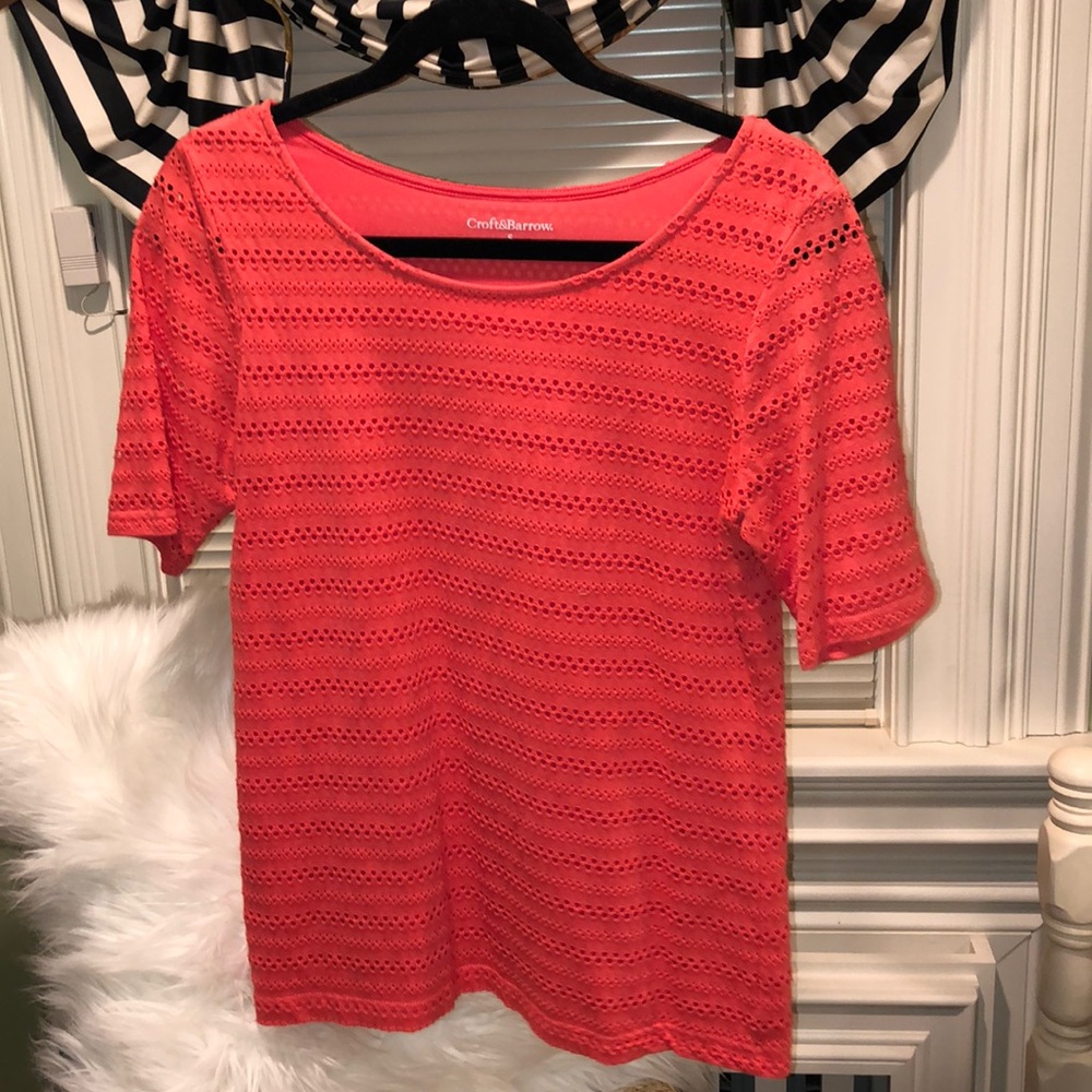 Croft&Barrow Coral Blouse, Size S
